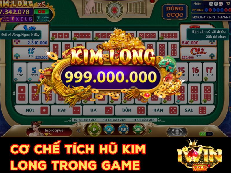 Cơ chế thưởng Jackpot Kim Long trong game